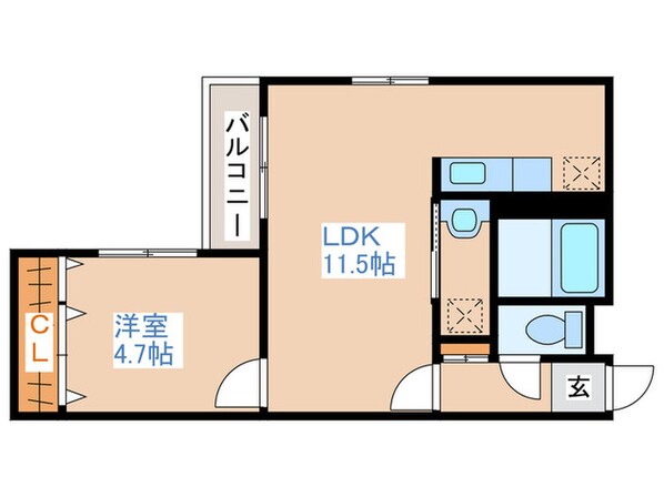 コムズ中の島の物件間取画像